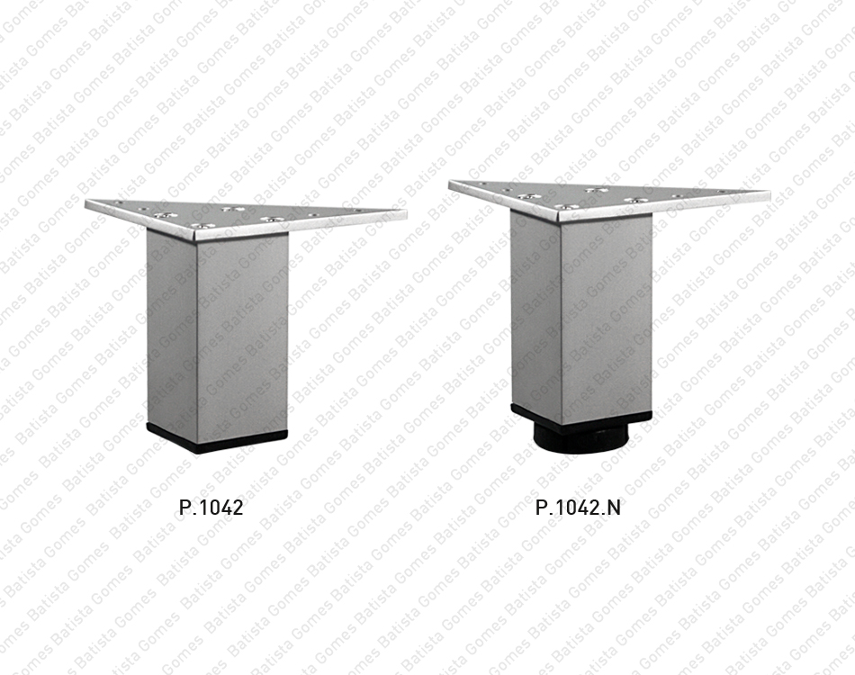 P�s para m�veis tubo 38x38mm - ALUM�NIO